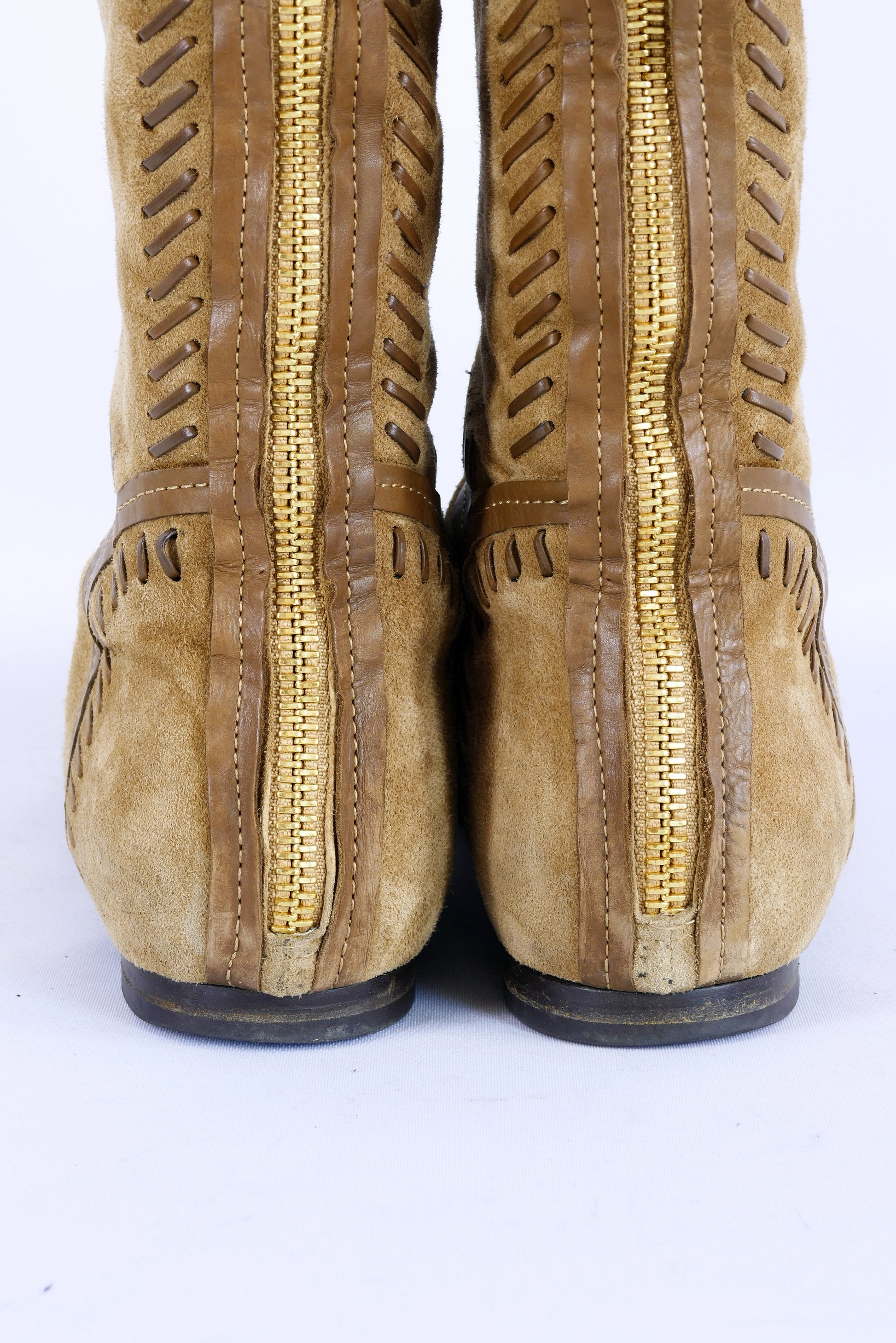 BUUTS Jimmy Choo Overknees Wildleder camel 223009-7