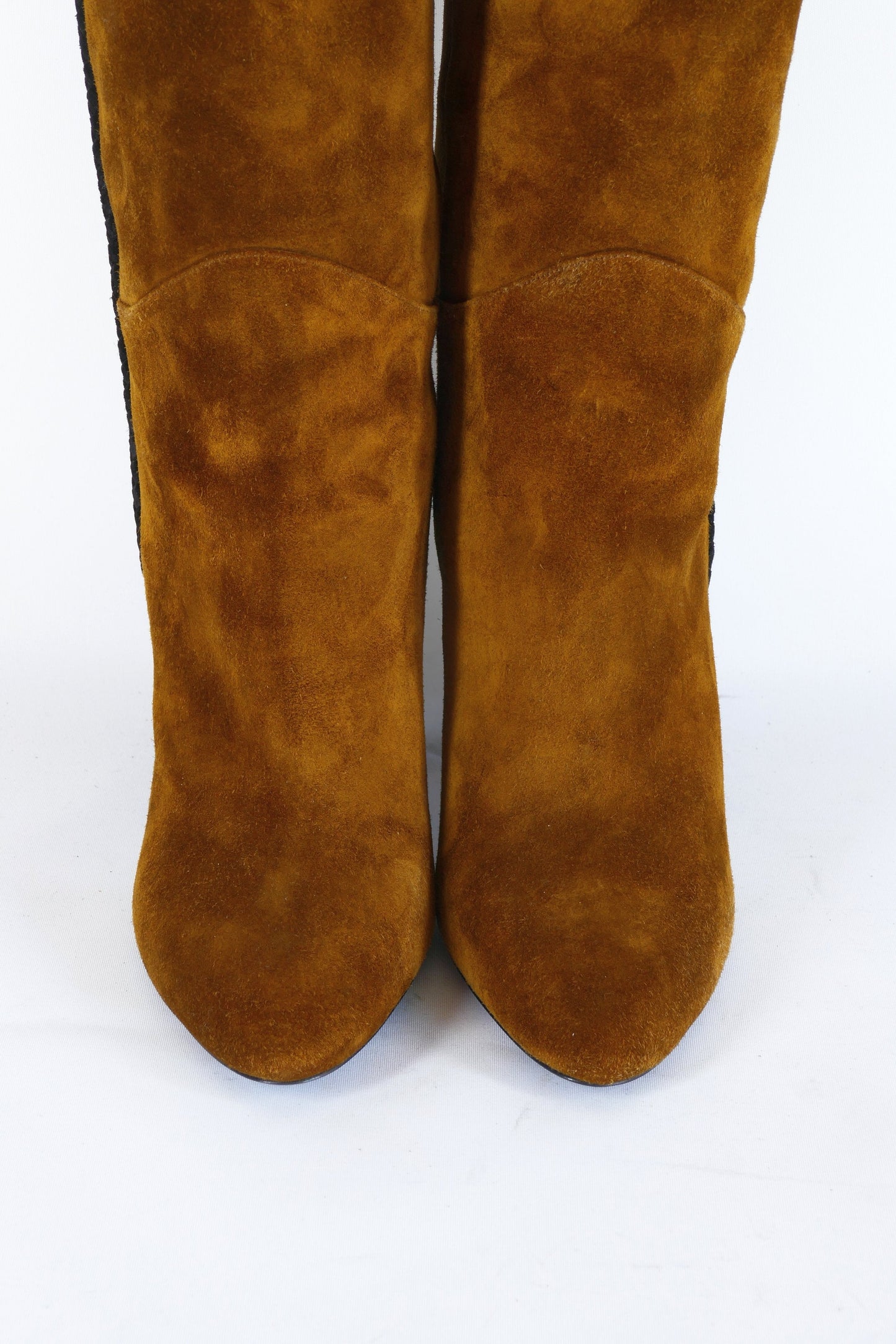 BUUTS Saint Laurent Overknees Wildleder braun-oliv 223010-9