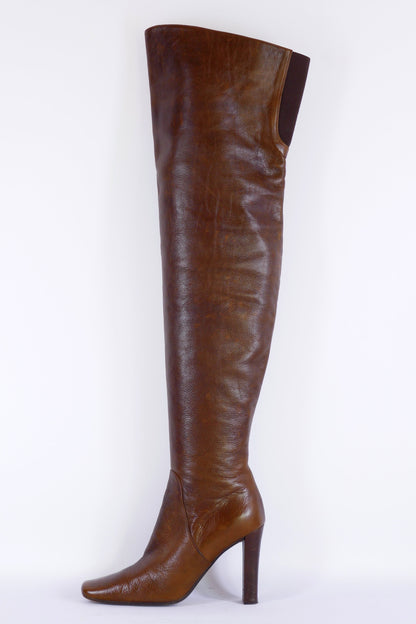 BUUTS Marni Overknees Leder mittelbraun 223011-1