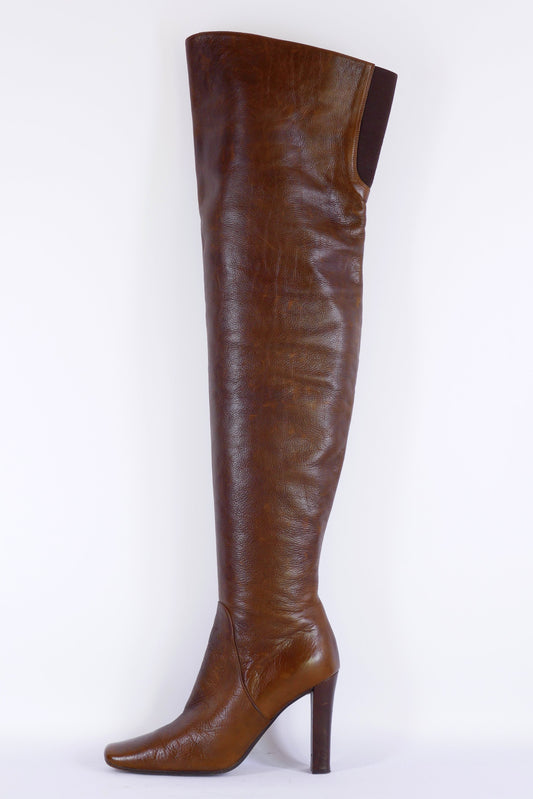 BUUTS Marni Overknees Leder mittelbraun 223011-1