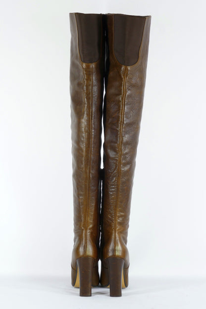 BUUTS Marni Overknees Leder mittelbraun 223011-6