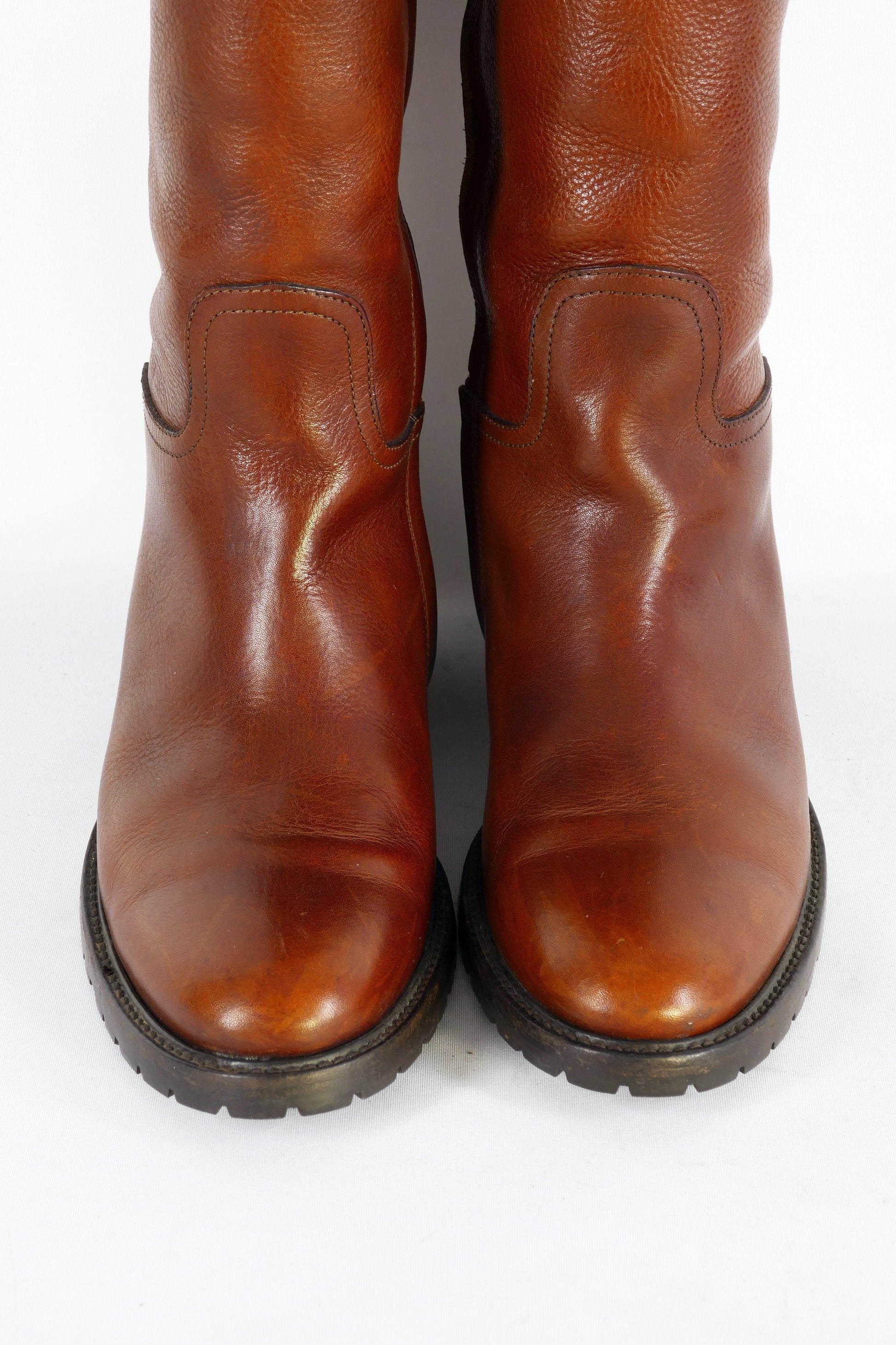 BUUTS Ralph Lauren Collection Hohe Stiefel Leder mittelbraun 223012-7