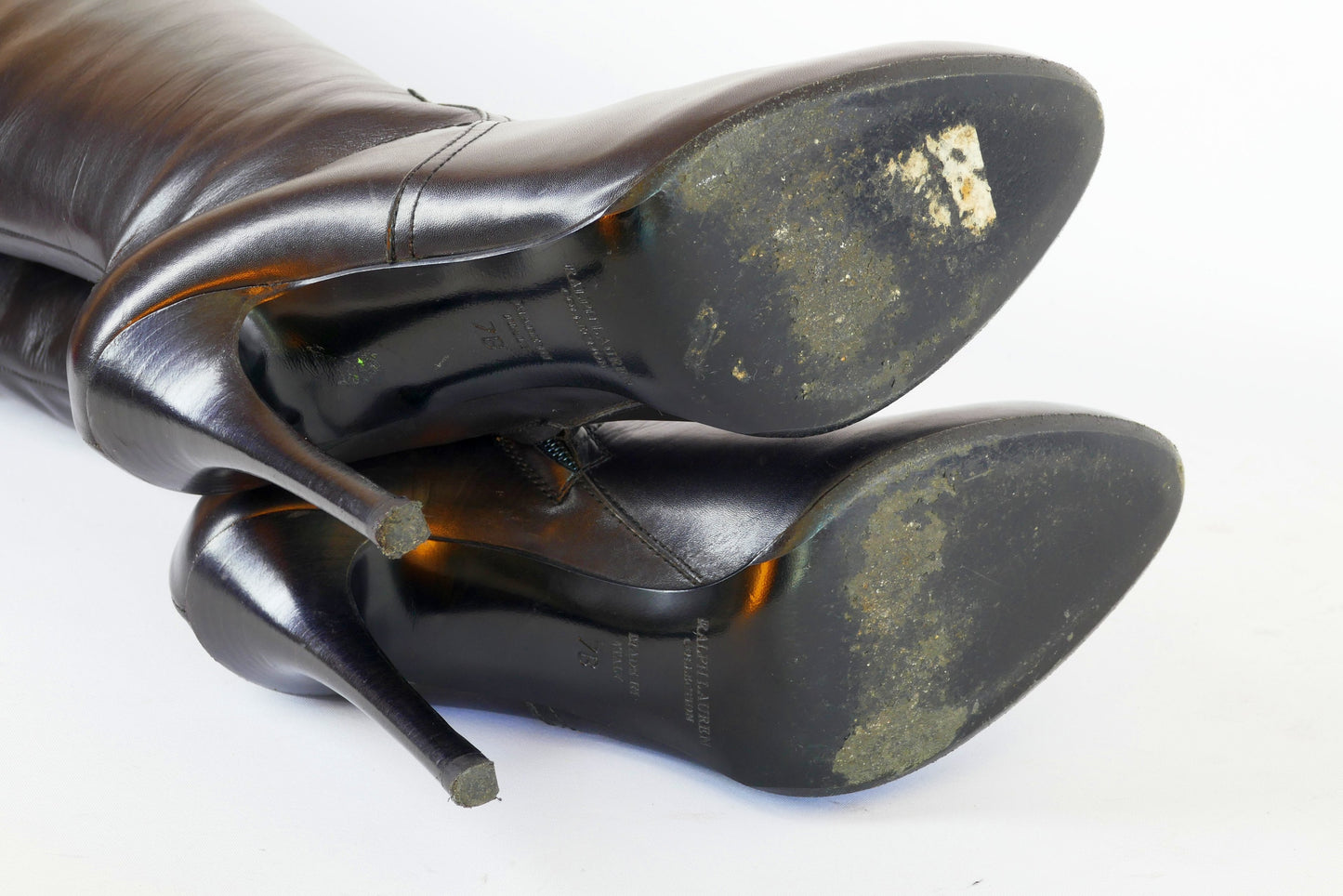 BUUTS Ralph Lauren Collection Overknees Leder schwarz 223015-10