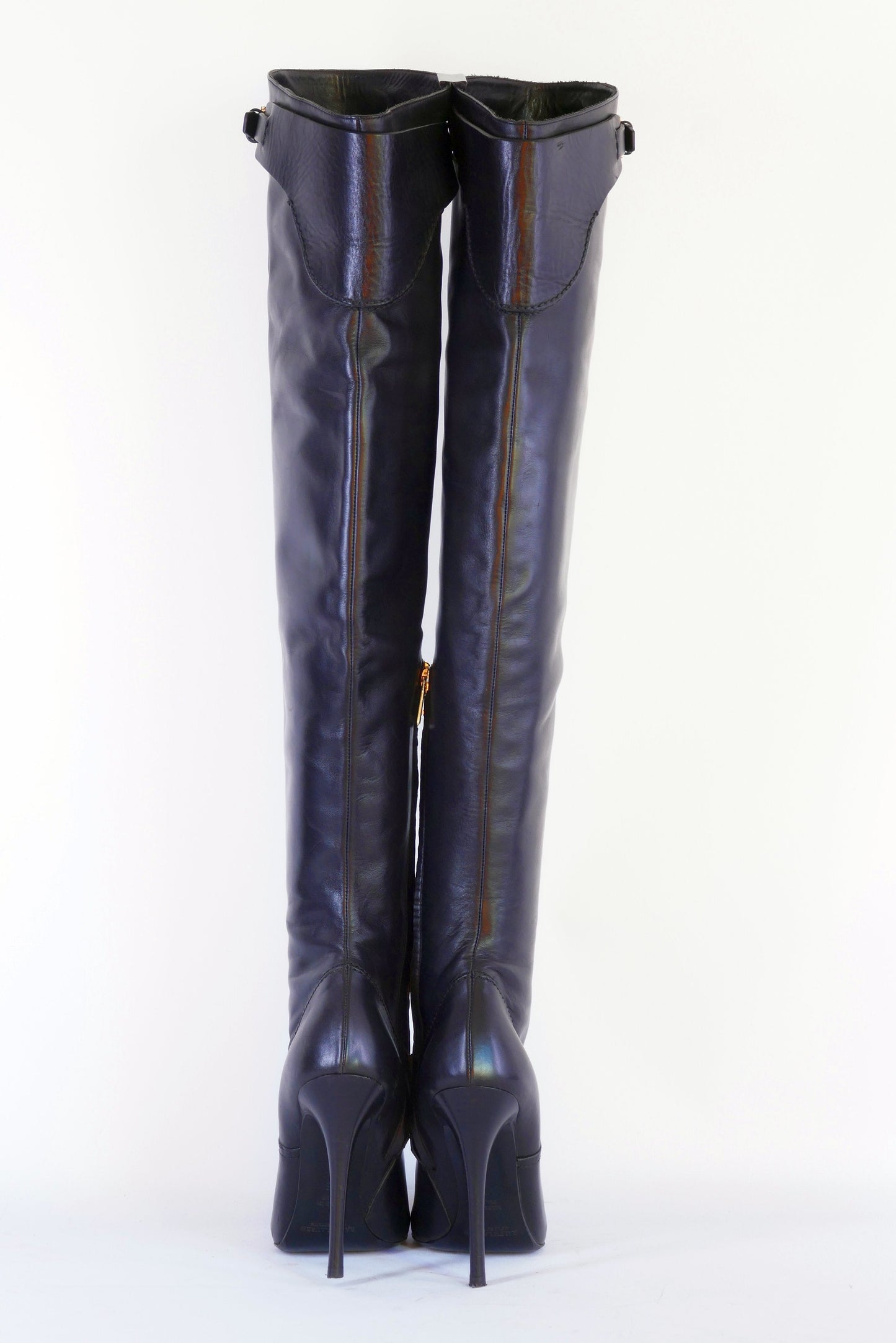 BUUTS Ralph Lauren Collection Overknees Leder schwarz 223015-6