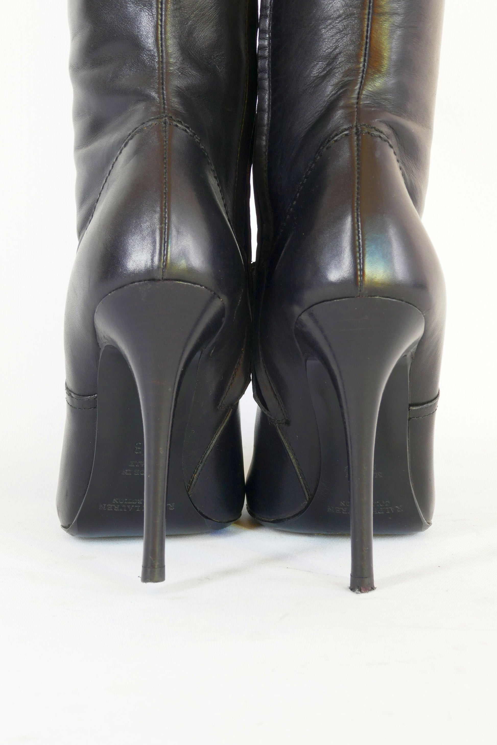 BUUTS Ralph Lauren Collection Overknees Leder schwarz 223015-7