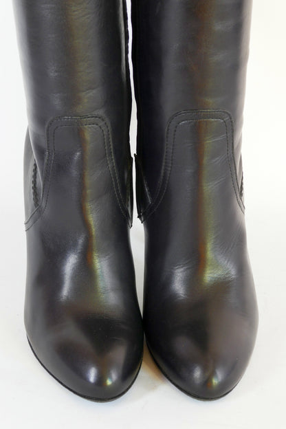 BUUTS Ralph Lauren Collection Overknees Leder schwarz 223015-8