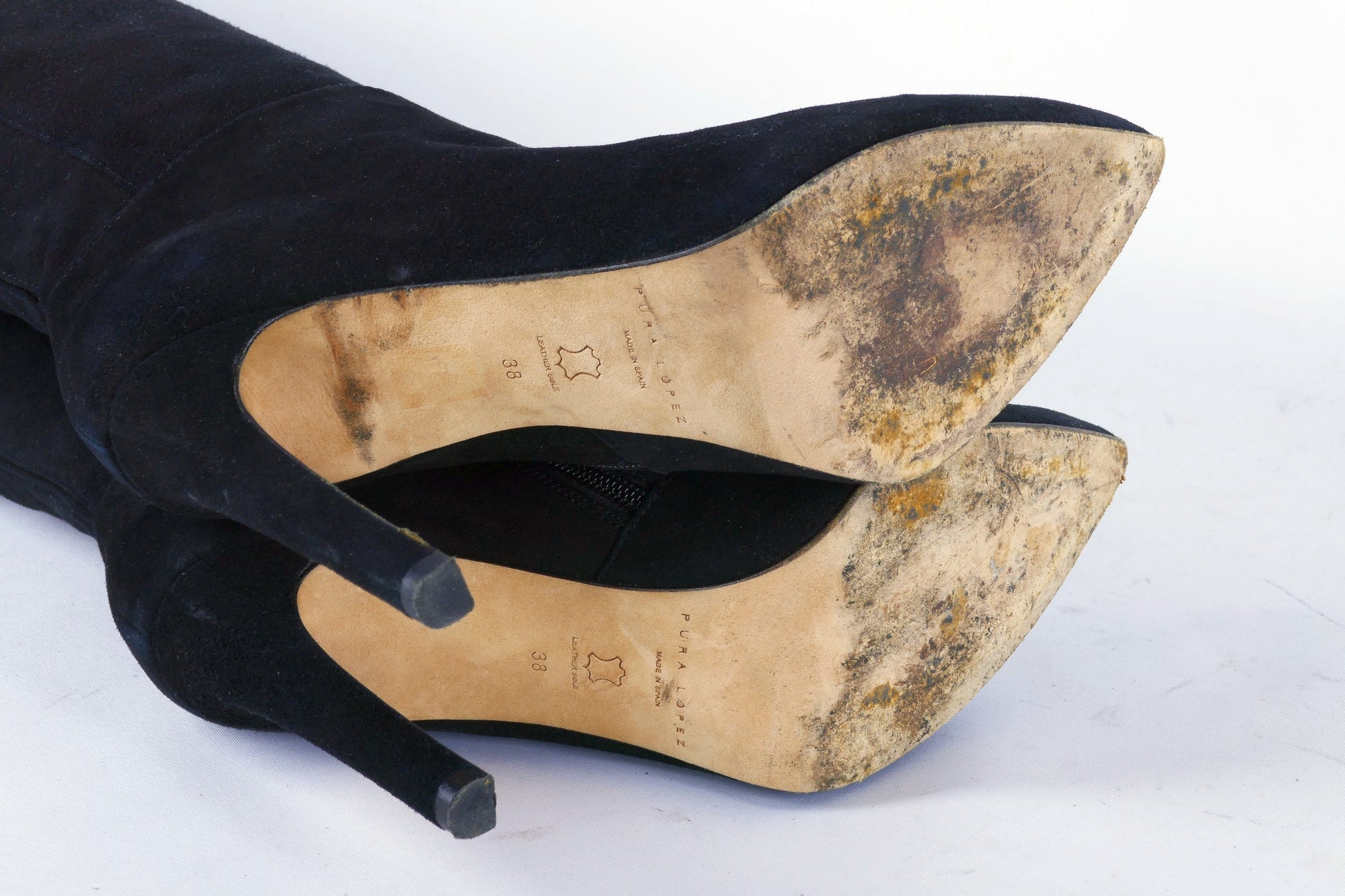 BUUTS Pura Lopez Hohe Stiefel Wildleder schwarz 223017-10