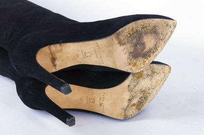 BUUTS Pura Lopez Hohe Stiefel Wildleder schwarz 223017-10