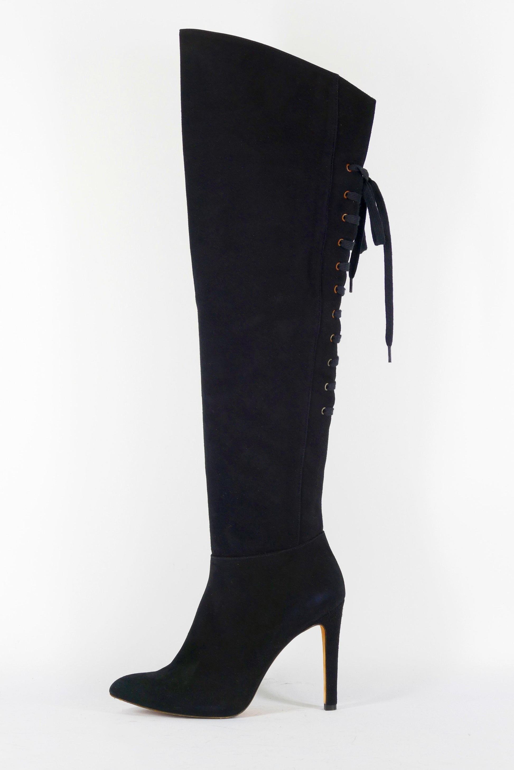 BUUTS Pura Lopez Hohe Stiefel Wildleder schwarz 223017-1