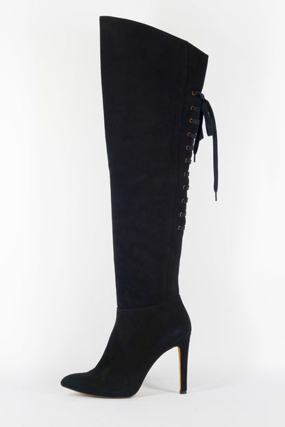 BUUTS Pura Lopez Hohe Stiefel Wildleder schwarz 223017-1