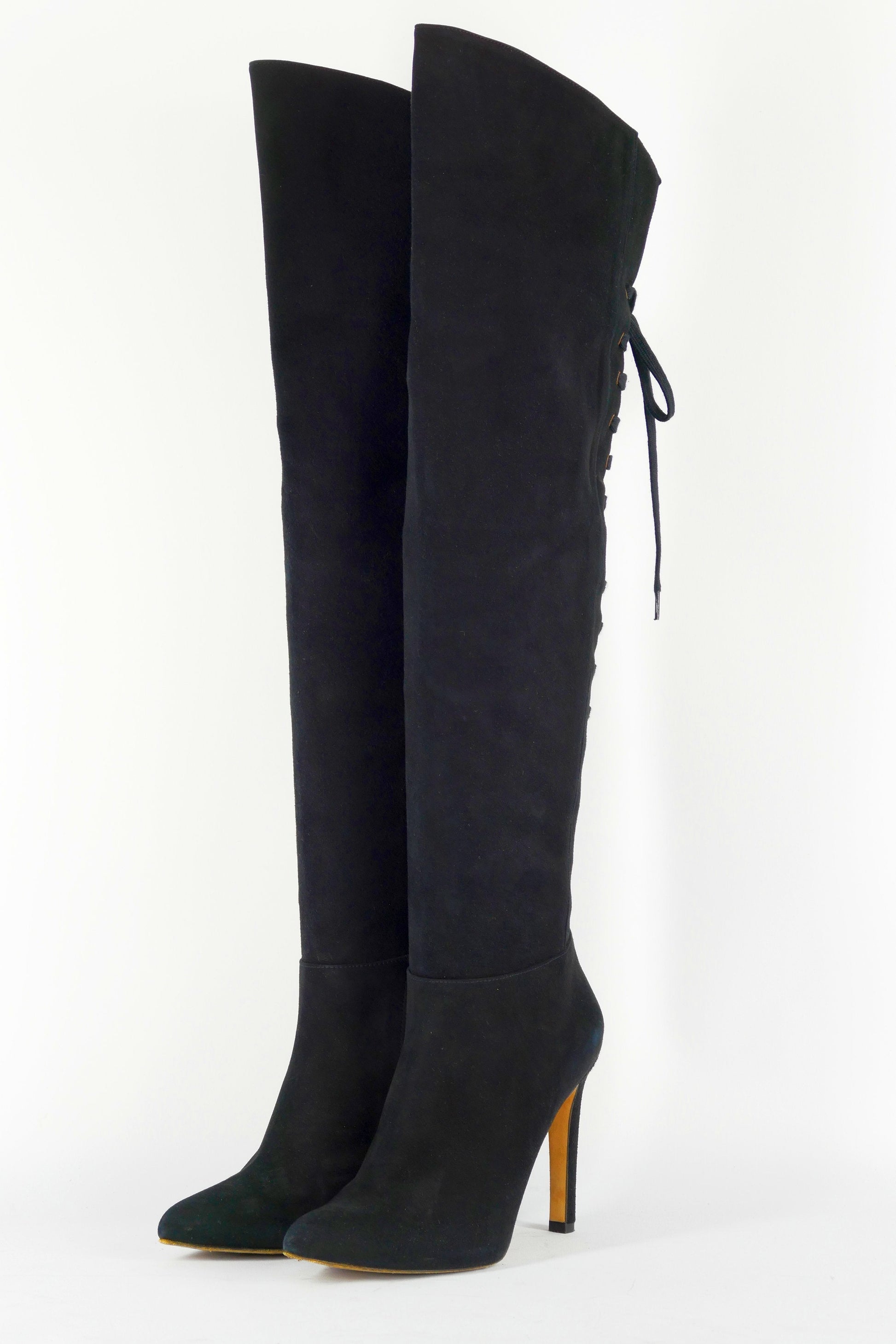 BUUTS Pura Lopez Hohe Stiefel Wildleder schwarz 223017-2