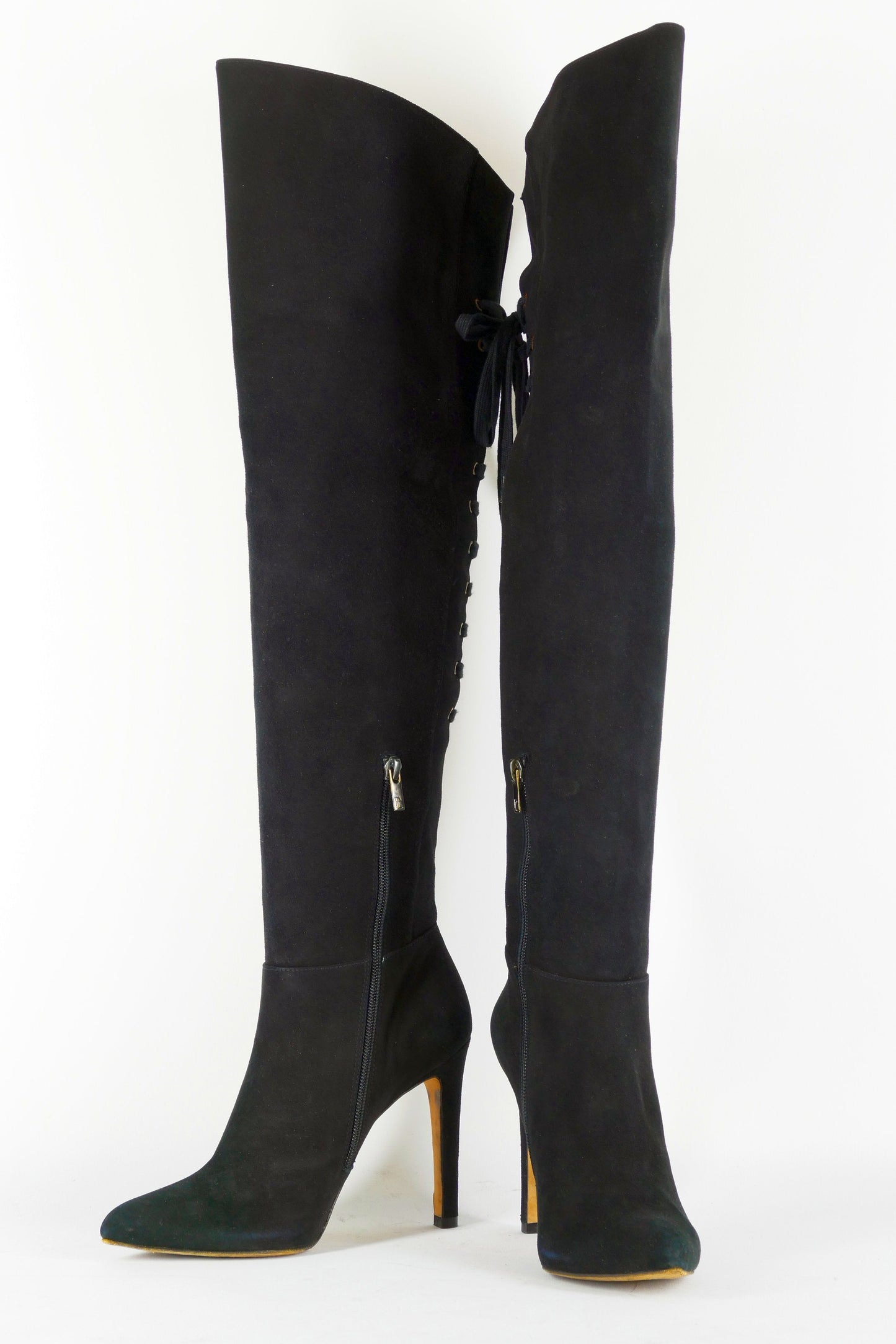 BUUTS Pura Lopez Hohe Stiefel Wildleder schwarz 223017-4