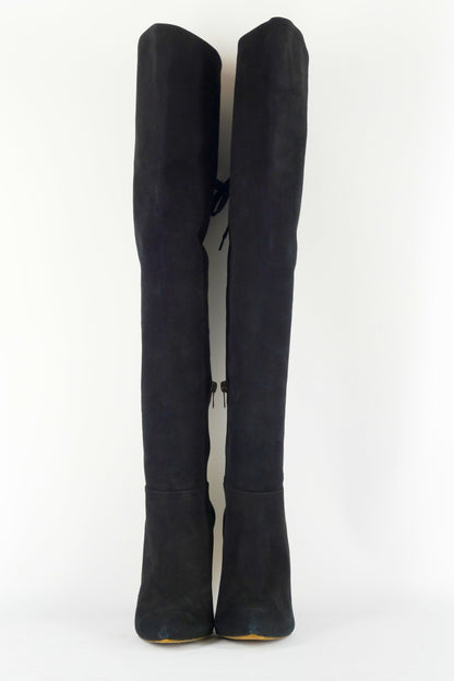 BUUTS Pura Lopez Hohe Stiefel Wildleder schwarz 223017-5