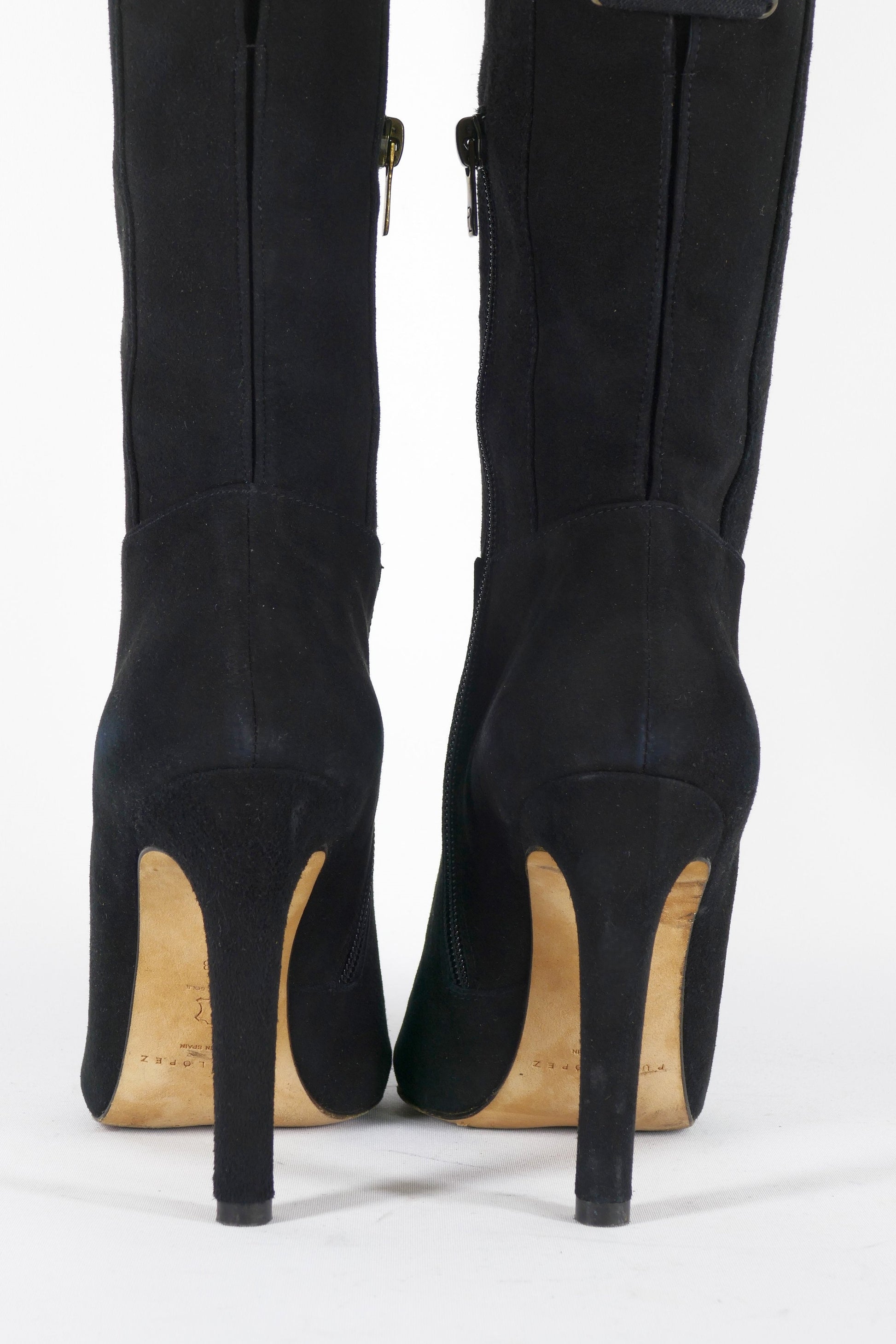 BUUTS Pura Lopez Hohe Stiefel Wildleder schwarz 223017-7