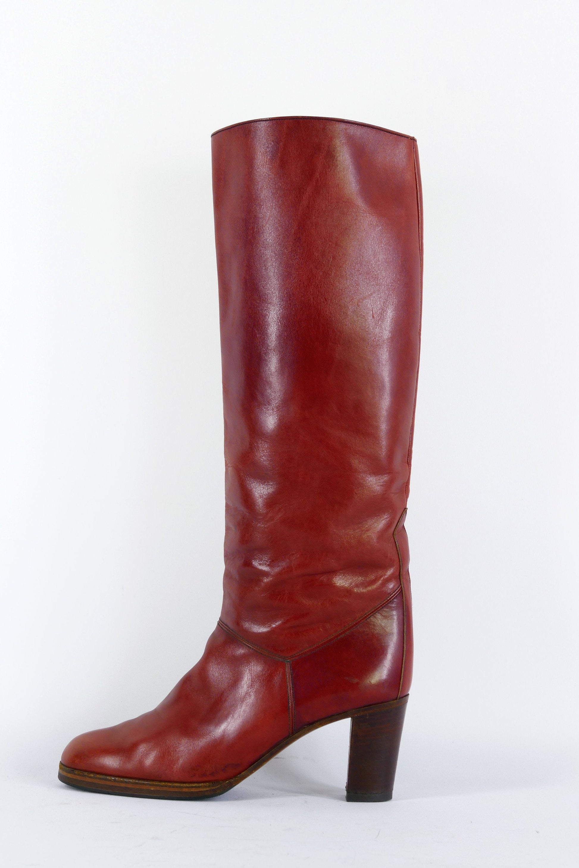 BUUTS Lady Bummel Vintage-Stiefel Leder bordeaux 223018-1