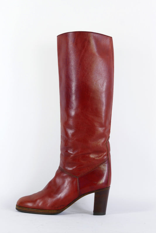 BUUTS Lady Bummel Vintage-Stiefel Leder bordeaux 223018-1