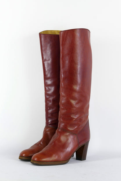 BUUTS Lady Bummel Vintage-Stiefel Leder bordeaux 223018-2