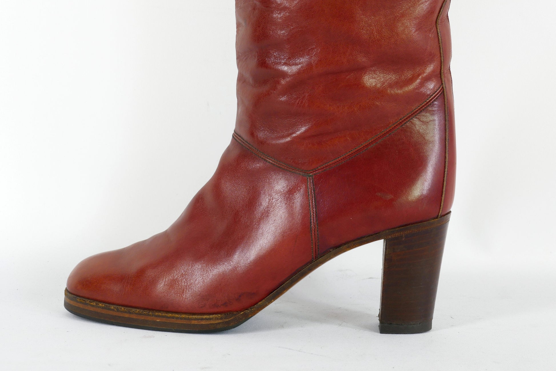 BUUTS Lady Bummel Vintage-Stiefel Leder bordeaux 223018-9