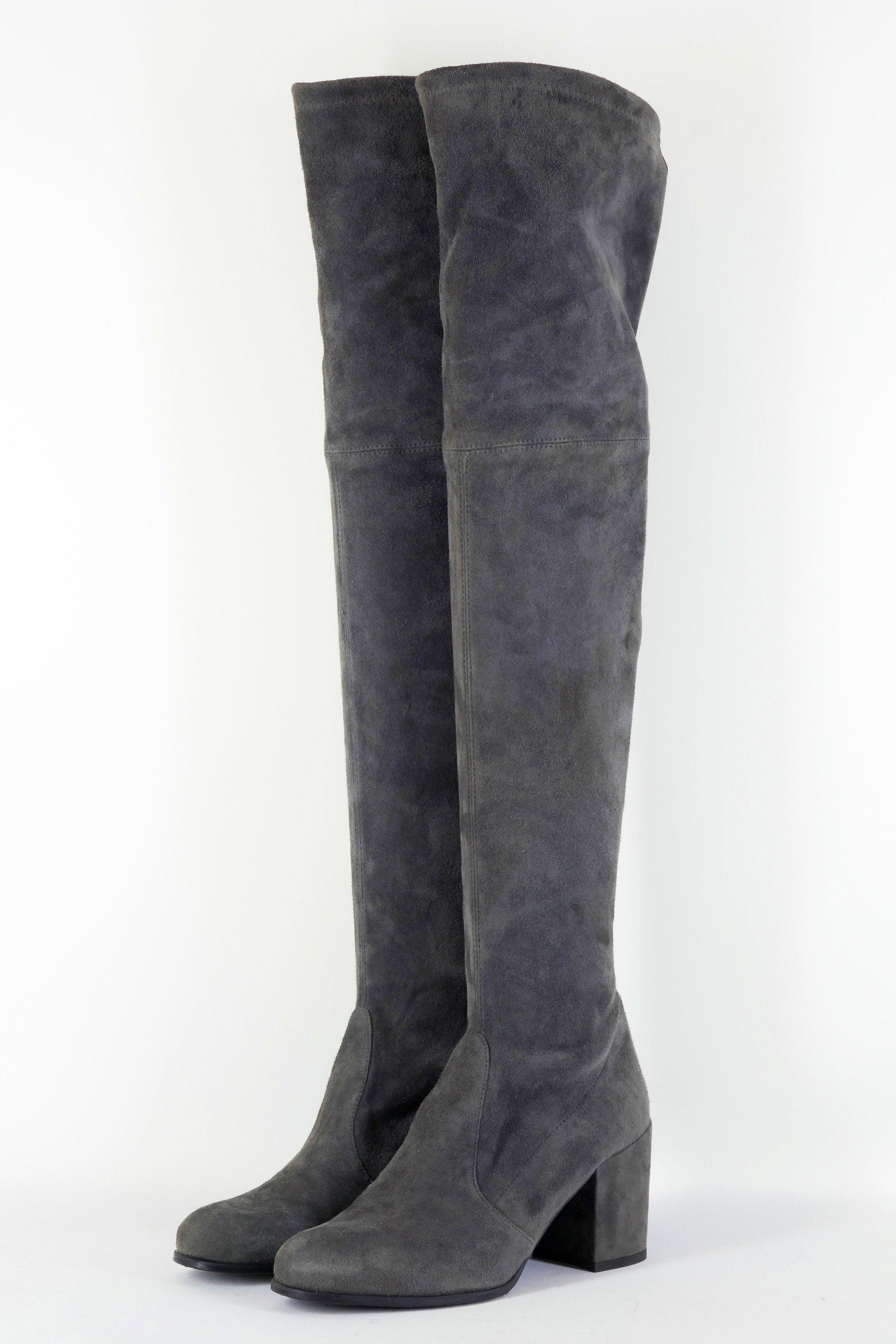 BUUTS Stuart Weitzmann Overknees Wildleder anthrazit 223021-2