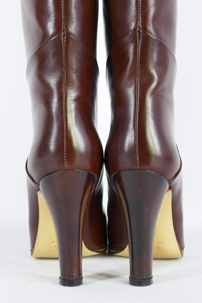 BUUTS Vintage Italia Vintage-Stiefel Leder kastanie 223025-7