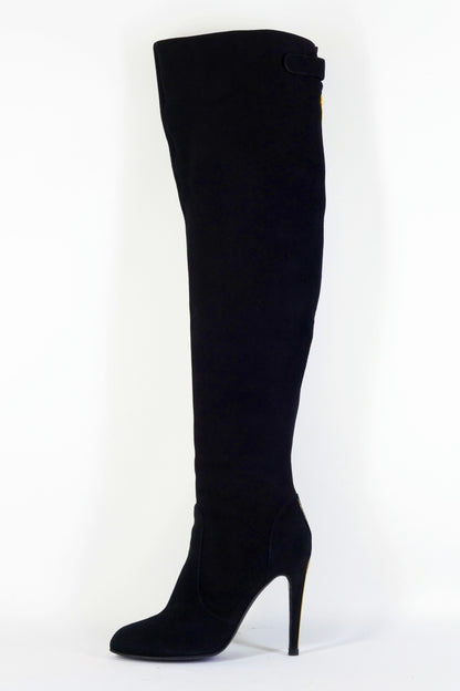 BUUTS Sergio Rossi Overknees Wildleder schwarz 223029-1