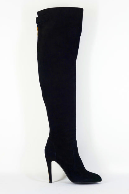 BUUTS Sergio Rossi Overknees Wildleder schwarz 223029-3