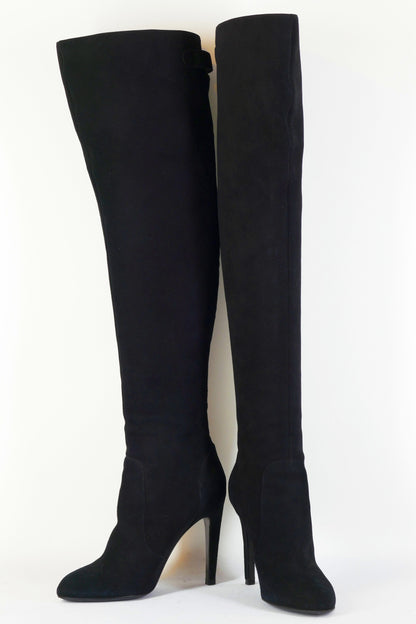 BUUTS Sergio Rossi Overknees Wildleder schwarz 223029-4