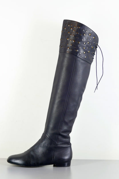 BUUTS Valentino Overknees Leder schwarz 223033-1