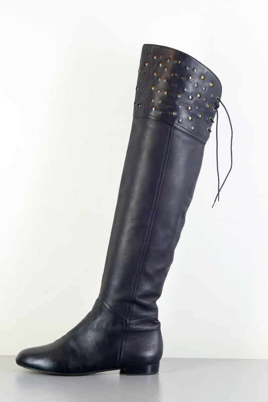 BUUTS Valentino Overknees Leder schwarz 223033-1