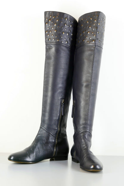 BUUTS Valentino Overknees Leder schwarz 223033-4