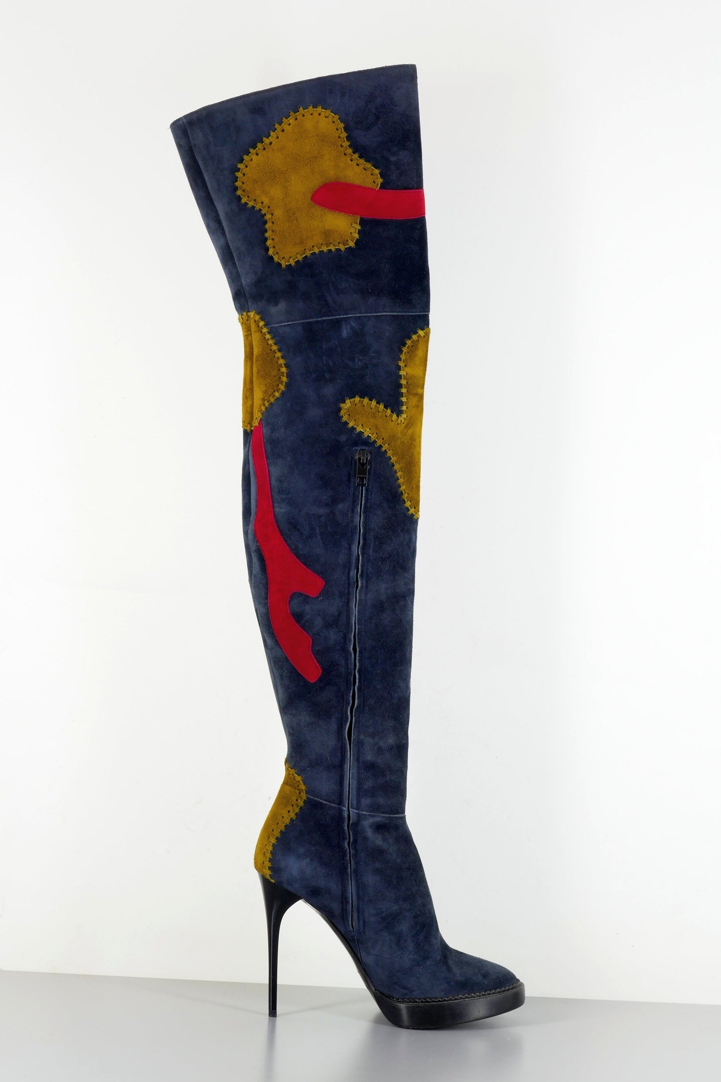 BUUTS Burberry Overknees Wildleder mehrfarbig 223035-3