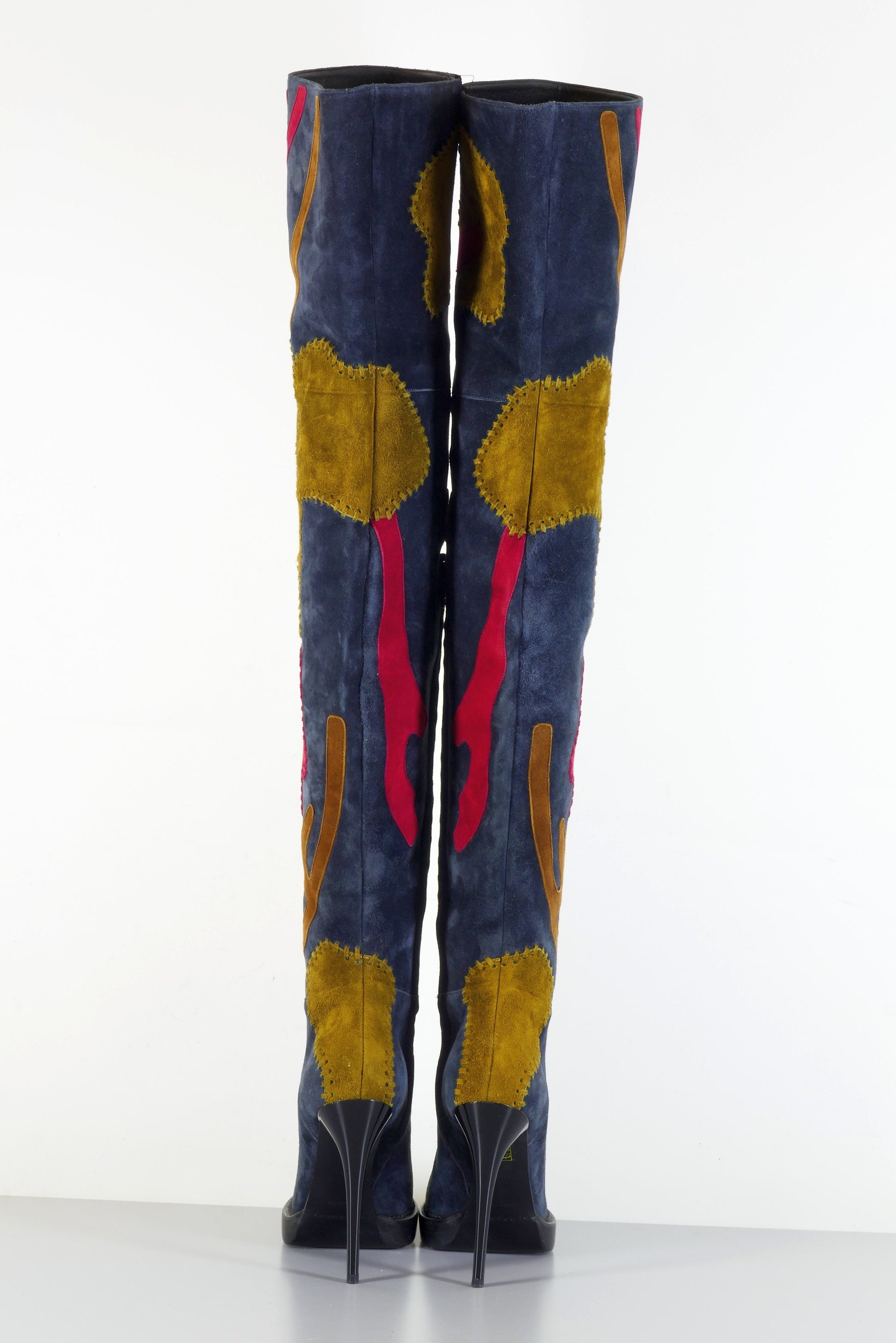 BUUTS Burberry Overknees Wildleder mehrfarbig 223035-6