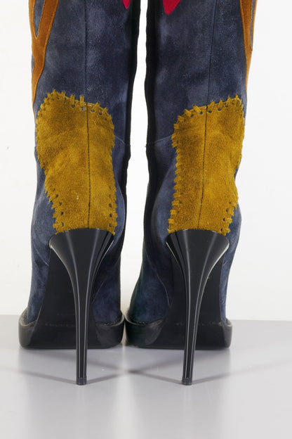 BUUTS Burberry Overknees Wildleder mehrfarbig 223035-7