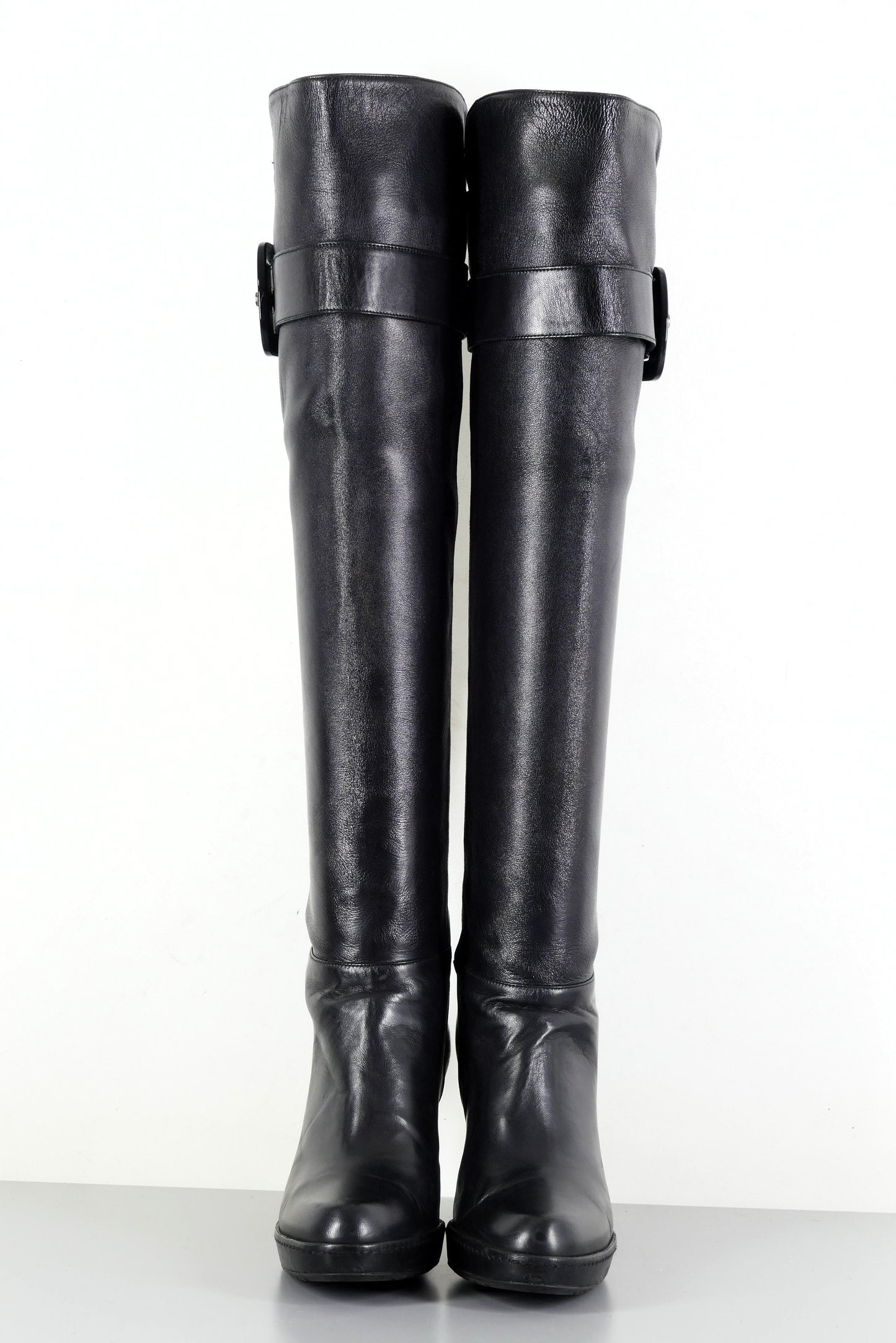 BUUTS Stuart Weitzmann Hohe Stiefel Leder schwarz 223043-4