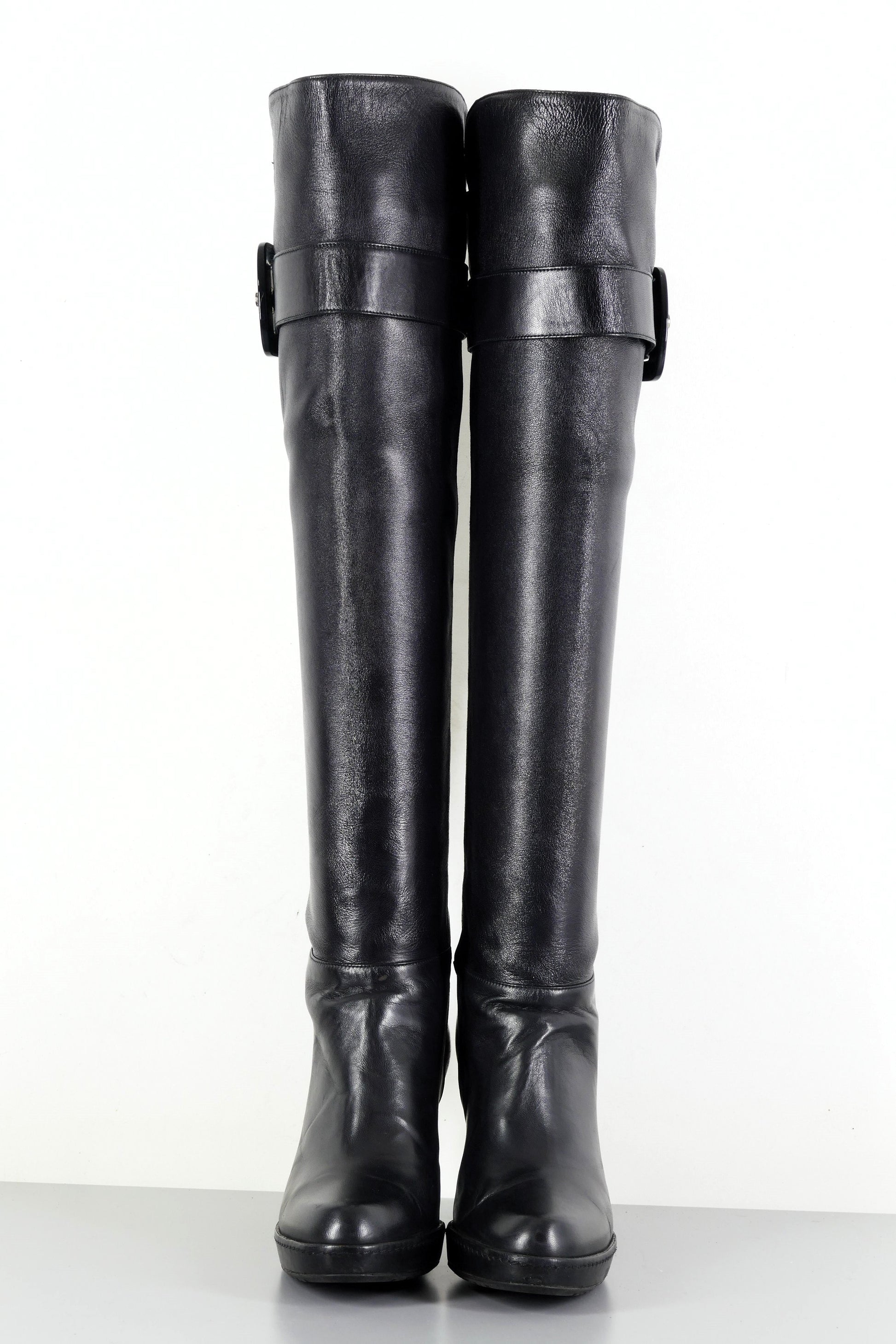 BUUTS Stuart Weitzmann Hohe Stiefel Leder schwarz 223043-4