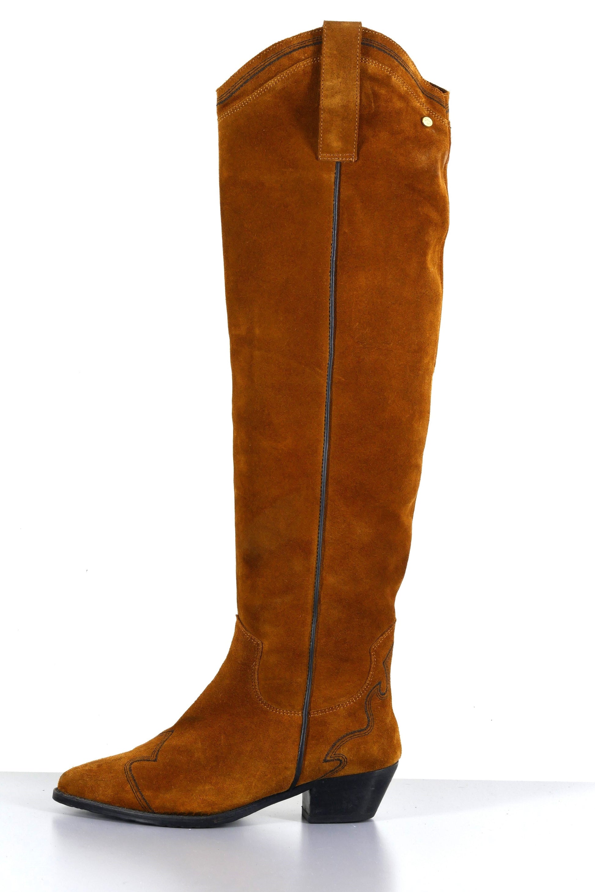 BUUTS Fred de la Bretoniere Hohe Stiefel Wildleder cognac 223049-1