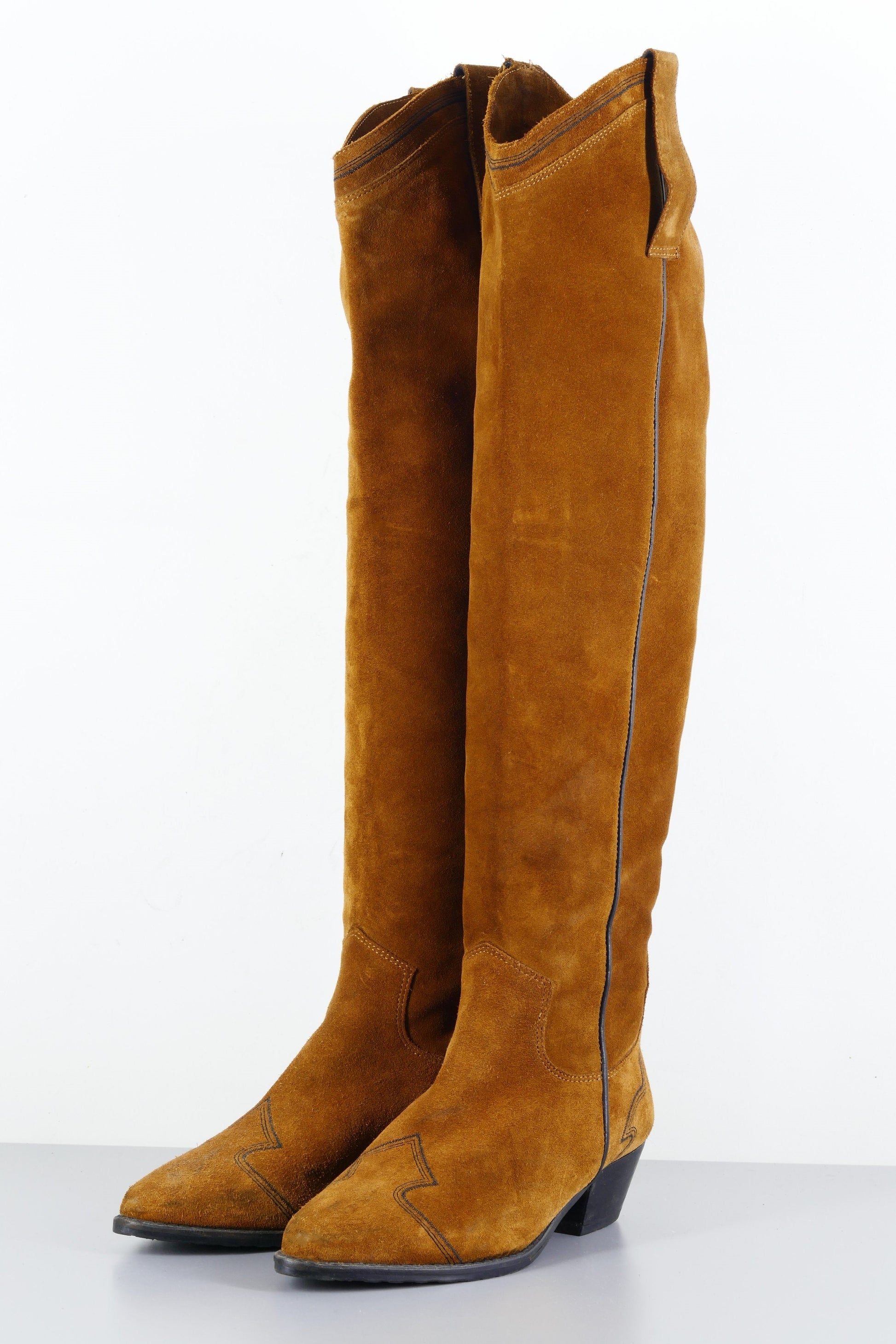 BUUTS Fred de la Bretoniere Hohe Stiefel Wildleder cognac 223049-2