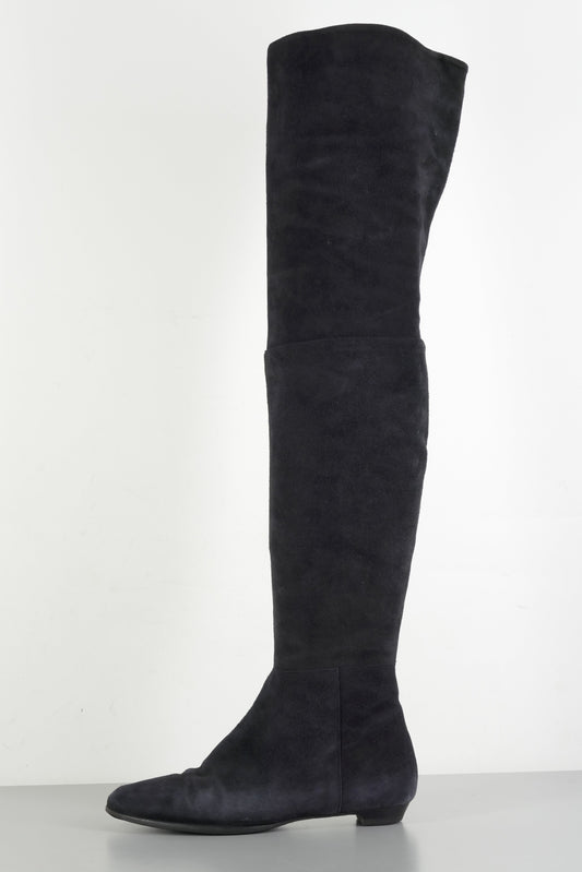 BUUTS Jimmy Choo Overknees Wildleder schwarz 223058-1