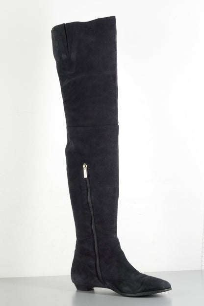 BUUTS Jimmy Choo Overknees Wildleder schwarz 223058-2