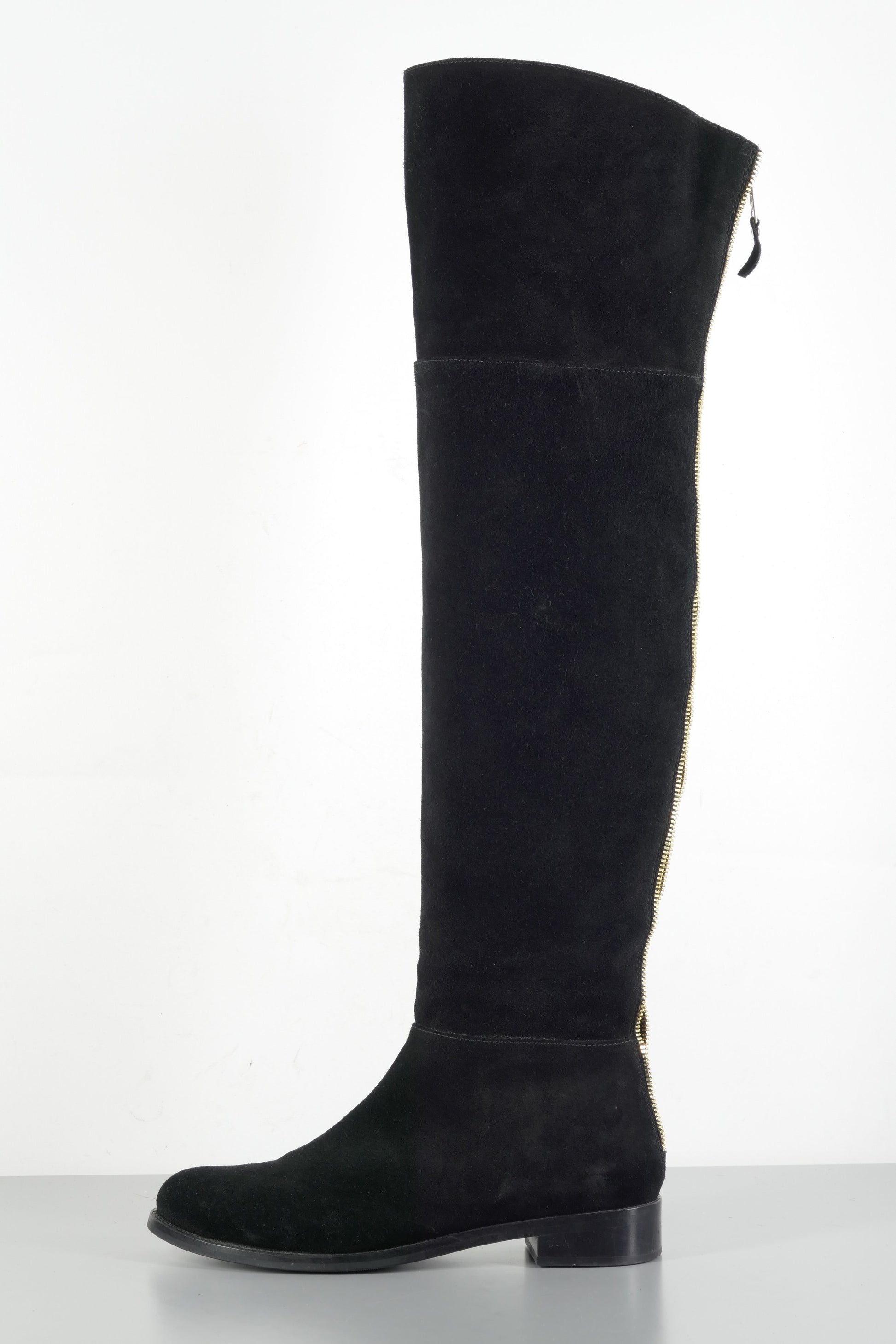 BUUTS Lola Cruz Overknees Wildleder schwarz 223061-1