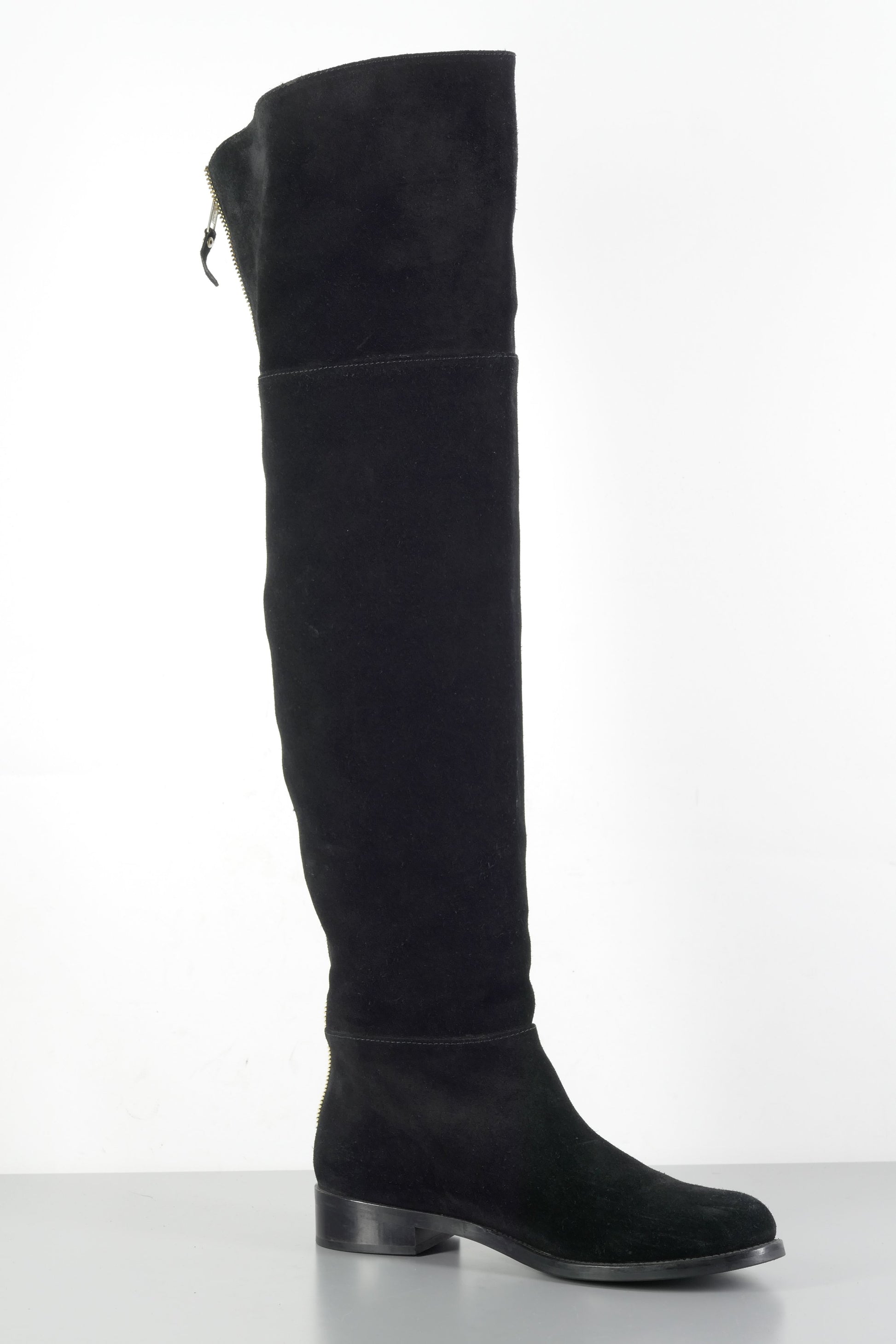 BUUTS Lola Cruz Overknees Wildleder schwarz 223061-2