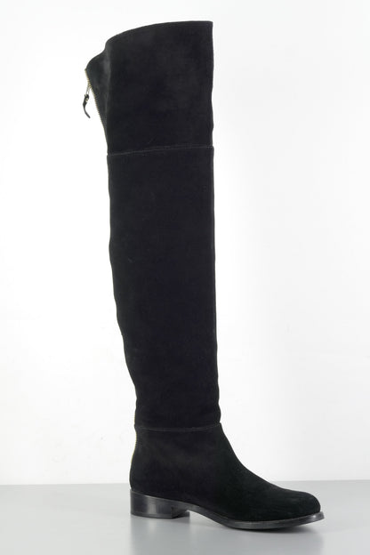 BUUTS Lola Cruz Overknees Wildleder schwarz 223061-2