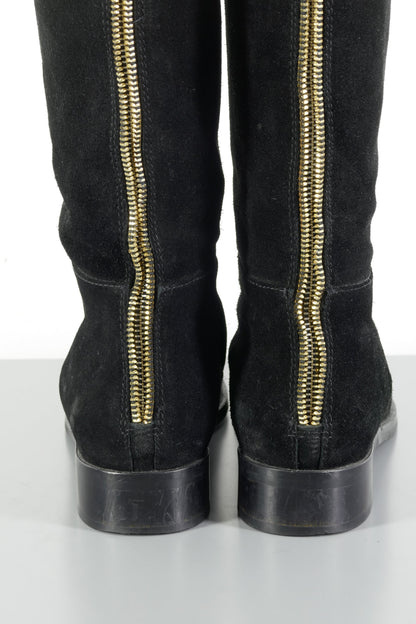 BUUTS Lola Cruz Overknees Wildleder schwarz 223061-6