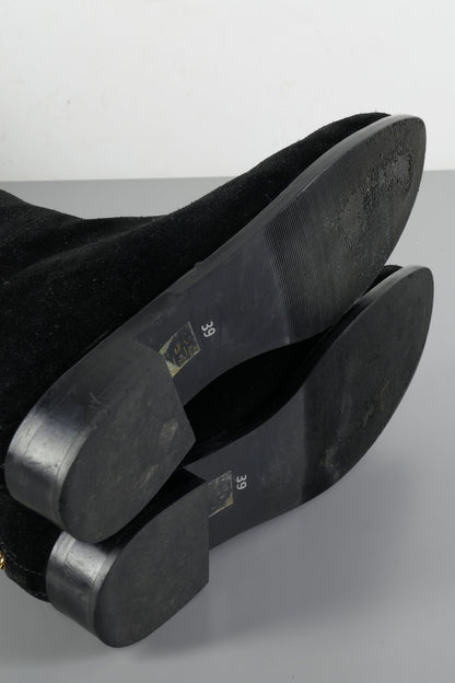 BUUTS Lola Cruz Overknees Wildleder schwarz 223061-8