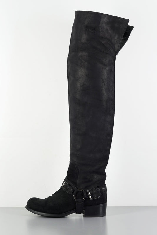 BUUTS Dior Overknees Wildleder schwarz 223065-1