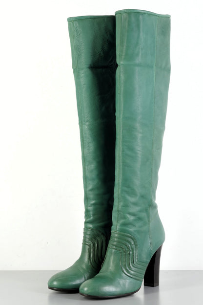 BUUTS Miss Sixty Hohe Stiefel Leder grün 223071-2