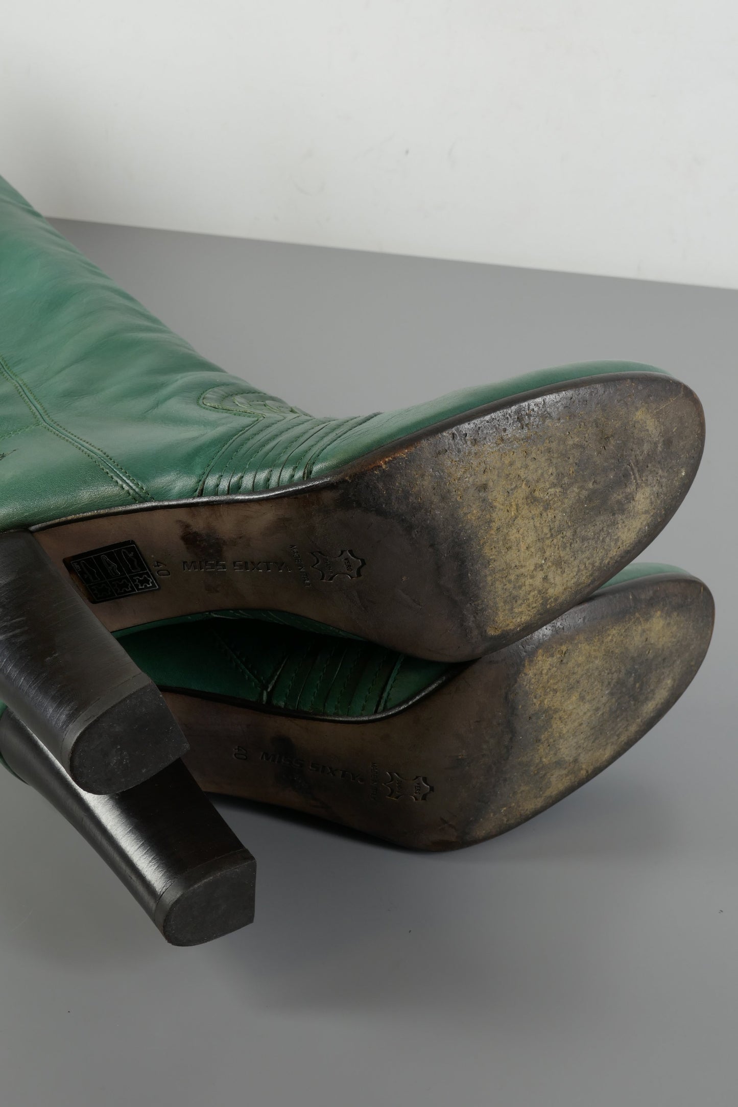BUUTS Miss Sixty Hohe Stiefel Leder grün 223071-8