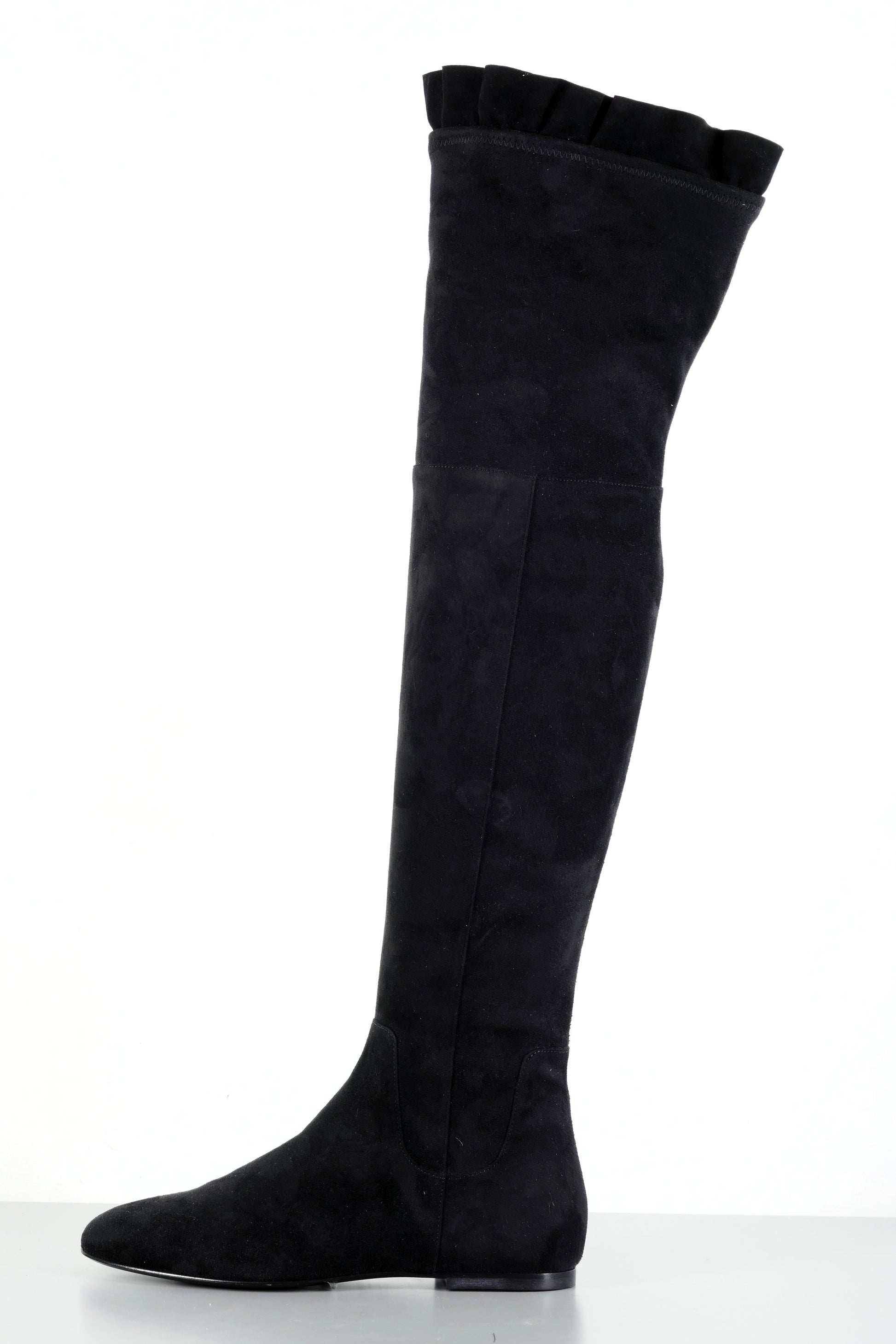 BUUTS Twinset Overknees Wildleder schwarz 223072-1