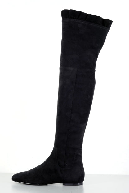 BUUTS Twinset Overknees Wildleder schwarz 223072-1