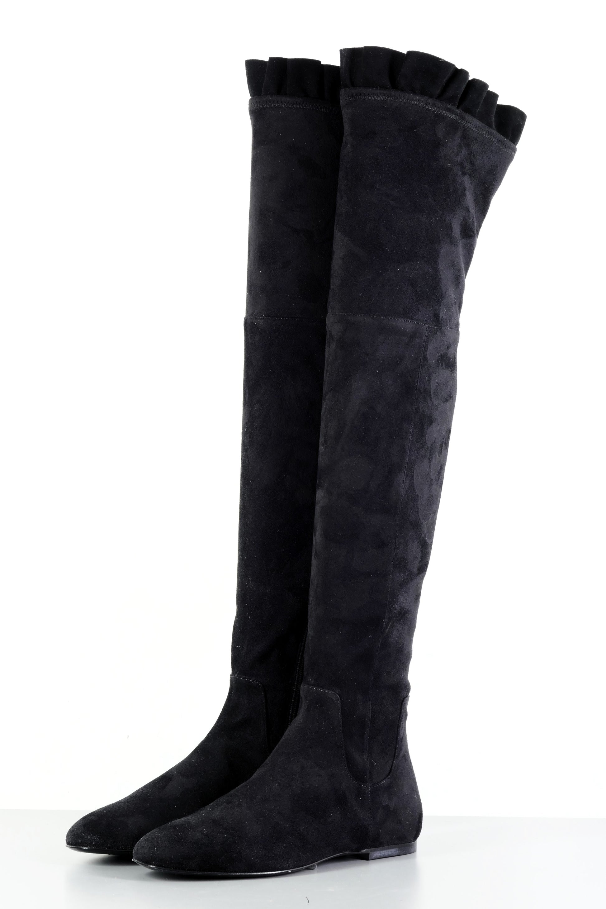 BUUTS Twinset Overknees Wildleder schwarz 223072-2